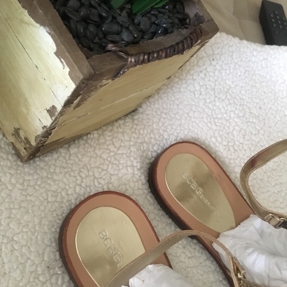 Bcbgeneration Gold Gemstone Gladiator Sandals - image 5